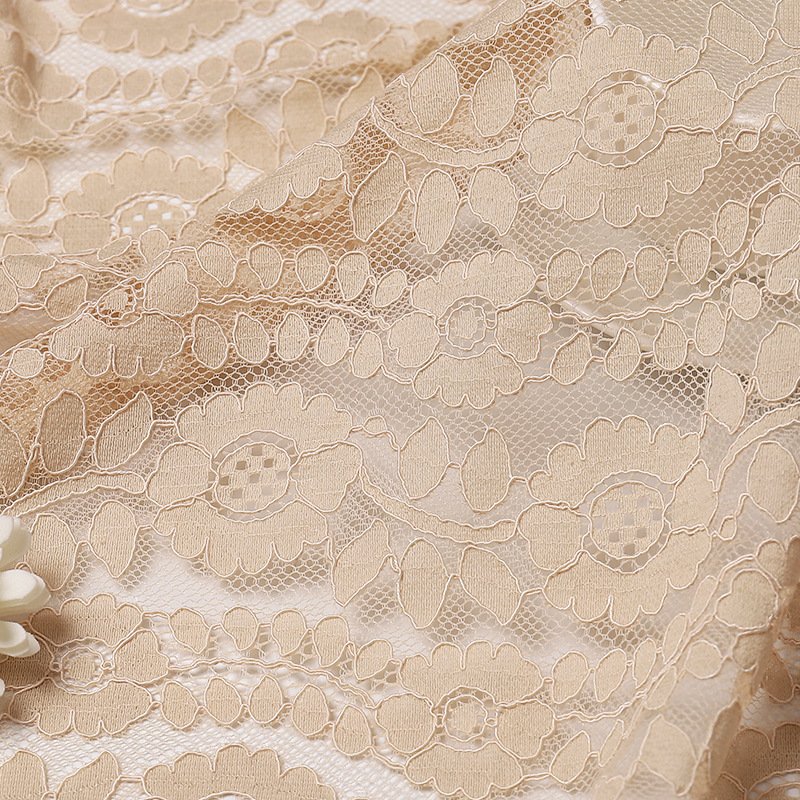 Dress Cutwork Jacquard Nylon Lace Fabric for Women's Wear Wholesale Su 5